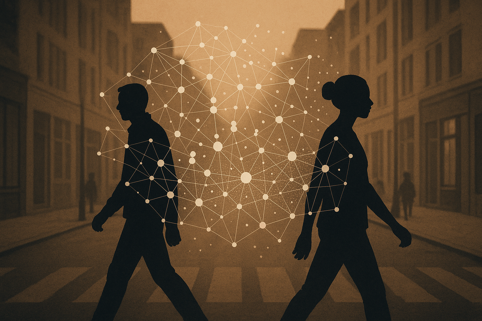 光の粒子が交差する世界観